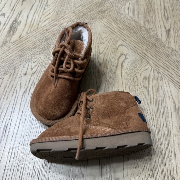 Nautica Size Kids 7 Dulverton‎ Cold Weather Lace Up Boots Ankle Suede Sherpa - Picture 1 of 9